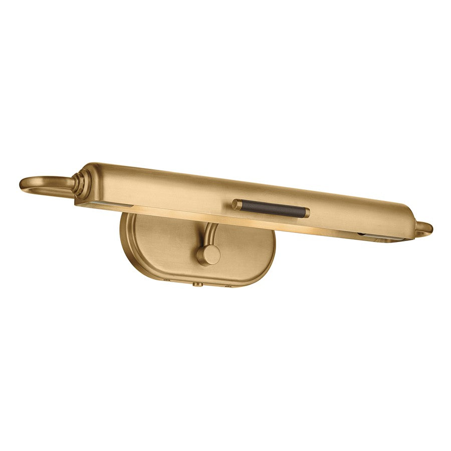 Kichler Caillier 23in 2-Light Picture Light | Traditional Lacquered Brass Metal Shade | Living Room & Hallway Art Accent | Model 52818LBR