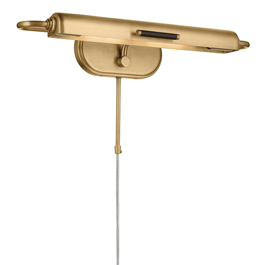 Kichler Caillier 23in 2-Light Picture Light | Traditional Lacquered Brass Metal Shade | Living Room & Hallway Art Accent | Model 52818LBR