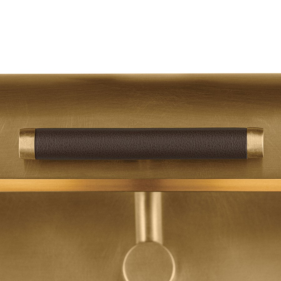 Kichler Caillier 23in 2-Light Picture Light | Traditional Lacquered Brass Metal Shade | Living Room & Hallway Art Accent | Model 52818LBR