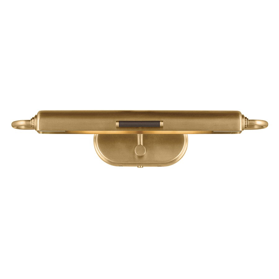 Kichler Caillier 23in 2-Light Picture Light | Traditional Lacquered Brass Metal Shade | Living Room & Hallway Art Accent | Model 52818LBR