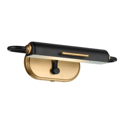 Kichler Caillier 17.25in 1-Light Picture Light | Traditional Black Steel | Living Room & Hallway Art Accent | 17.25 x 4.75 in | Model 52819BK
