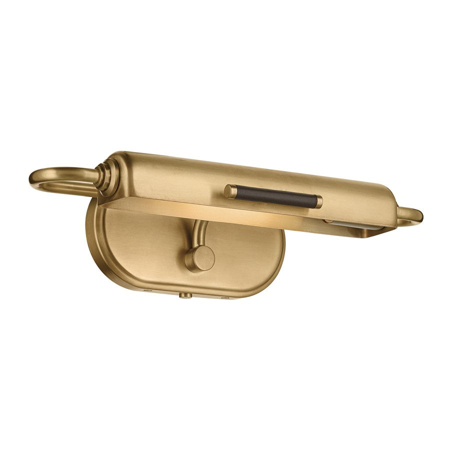 Kichler Caillier 17in 1-Light Picture Light | Traditional Lacquered Brass Metal Shade | Living Room & Hallway Art Accent | Model 52819LBR