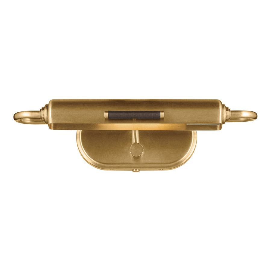 Kichler Caillier 17in 1-Light Picture Light | Traditional Lacquered Brass Metal Shade | Living Room & Hallway Art Accent | Model 52819LBR