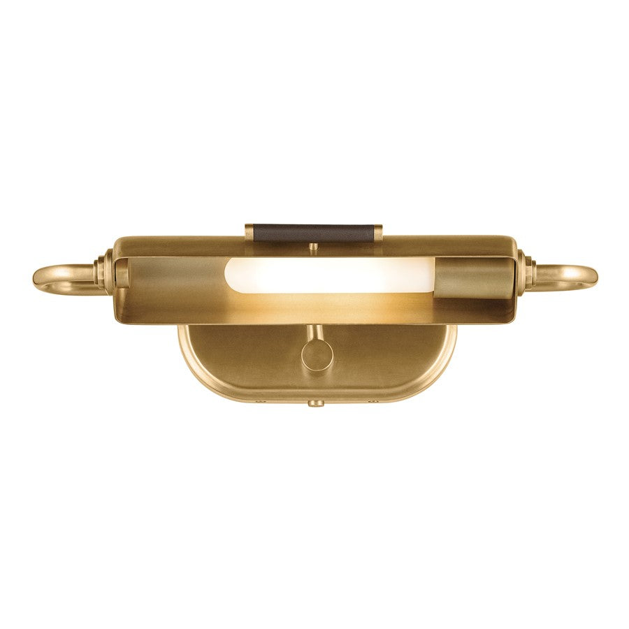 Kichler Caillier 17in 1-Light Picture Light | Traditional Lacquered Brass Metal Shade | Living Room & Hallway Art Accent | Model 52819LBR