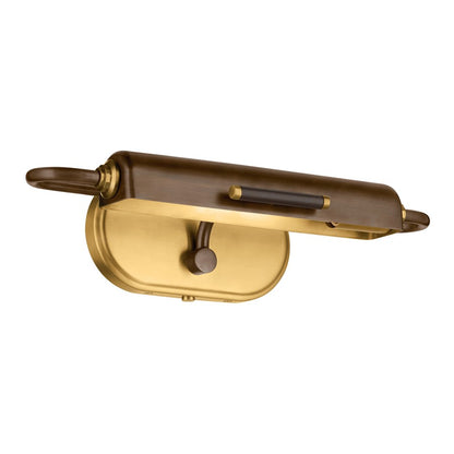 Kichler Caillier 17.25in 1-Light Picture Light | Traditional Lacquered Bronze | Art Gallery & Hallway | 17.25 x 4.75 in | Model 52819LBZ