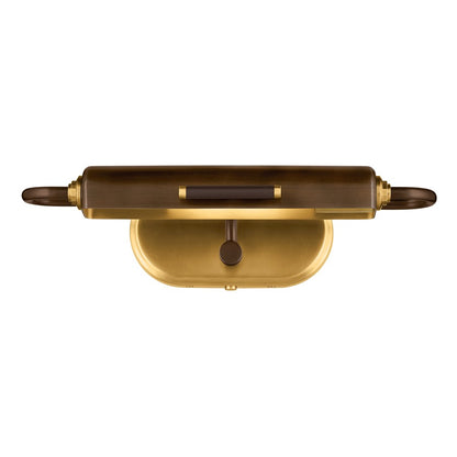 Kichler Caillier 17.25in 1-Light Picture Light | Traditional Lacquered Bronze | Art Gallery & Hallway | 17.25 x 4.75 in | Model 52819LBZ