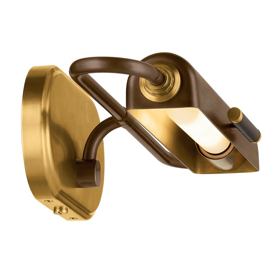 Kichler Caillier 17.25in 1-Light Picture Light | Traditional Lacquered Bronze | Art Gallery & Hallway | 17.25 x 4.75 in | Model 52819LBZ