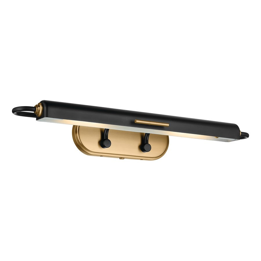 Kichler Caillier 29in 2-Light Picture Light | Traditional Black Metal | Kitchen & Hallway Accent | 29 x 5 in | Model 52820BK