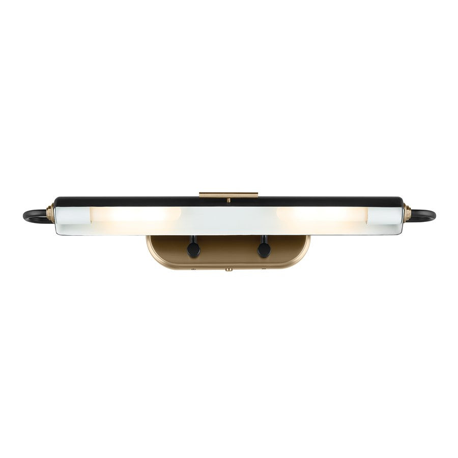 Kichler Caillier 29in 2-Light Picture Light | Traditional Black Metal | Kitchen & Hallway Accent | 29 x 5 in | Model 52820BK
