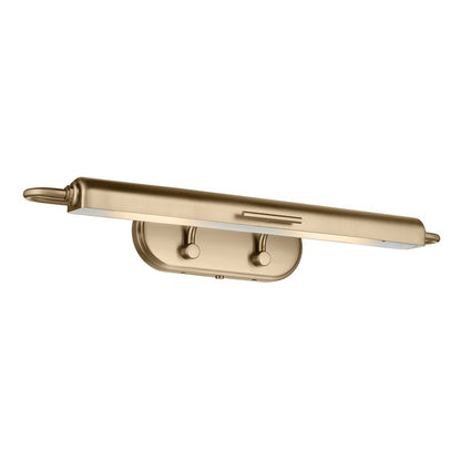 Kichler Caillier 29.25in 2-Light Picture Light | Traditional Champagne Bronze Steel | Artwork & Gallery Hallway | 29.25 x 4.75 x 7 in | Model 52820CPZ