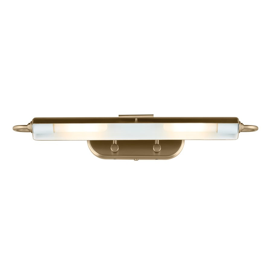 Kichler Caillier 29.25in 2-Light Picture Light | Traditional Champagne Bronze Steel | Artwork & Gallery Hallway | 29.25 x 4.75 x 7 in | Model 52820CPZ