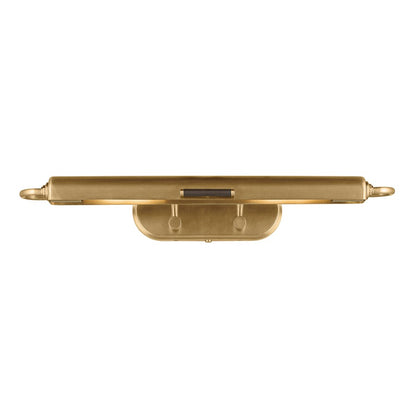 Kichler Caillier 29.25in 2-Light Picture Light | Traditional Lacquered Brass Metal | Artwork & Gallery Hallway | 29.25 x 4.75 x 7 in | Model 52820LBR