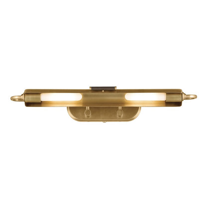 Kichler Caillier 29.25in 2-Light Picture Light | Traditional Lacquered Brass Metal | Artwork & Gallery Hallway | 29.25 x 4.75 x 7 in | Model 52820LBR