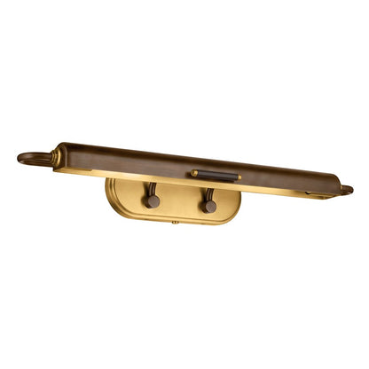 Kichler Caillier 29in 2-Light Picture Light | Traditional Lacquered Bronze Brass | Bedroom & Living Room Art Accent | 29 x 7 x 5 in | Model 52820LBZ