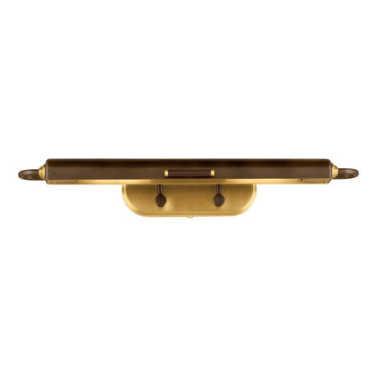Kichler Caillier 29in 2-Light Picture Light | Traditional Lacquered Bronze Brass | Bedroom & Living Room Art Accent | 29 x 7 x 5 in | Model 52820LBZ