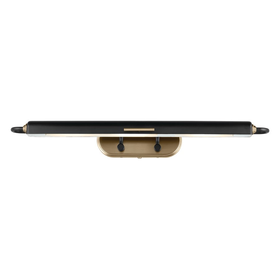 Kichler Caillier 35in 3-Light Picture Light | Traditional Black and Metal Shade | Living Room & Gallery Art Light | 35 x 4 x 7 in | Model 52821BK