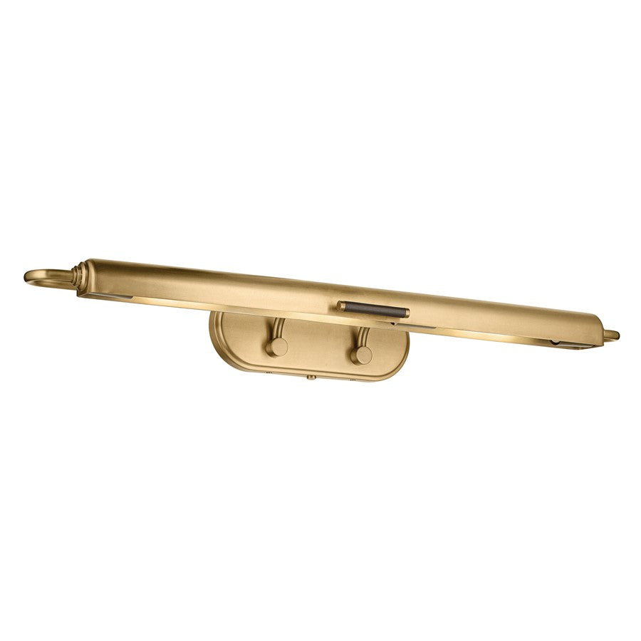 Kichler Caillier 35in 3-Light Picture Light | Traditional Lacquered Brass and Metal Shade | Living Room & Gallery Art Light | Model 52821LBR