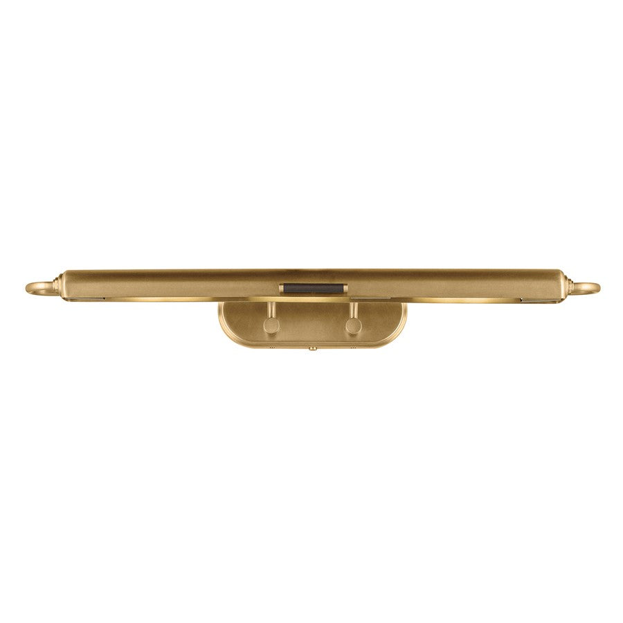 Kichler Caillier 35in 3-Light Picture Light | Traditional Lacquered Brass and Metal Shade | Living Room & Gallery Art Light | Model 52821LBR