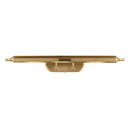 Kichler Caillier 35in 3-Light Picture Light | Traditional Lacquered Brass and Metal Shade | Living Room & Gallery Art Light | Model 52821LBR
