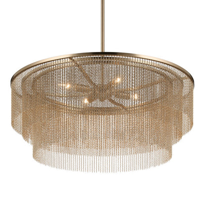 Kichler Khaite 26in 4-Light Chandelier | Mid-Century Champagne Bronze Steel | Dining Room & Living Room | H 16 in | Model 52823CPZ