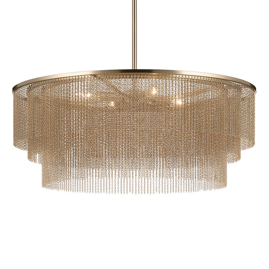 Kichler Khaite 26in 4-Light Chandelier | Mid-Century Champagne Bronze Steel | Dining Room & Living Room | H 16 in | Model 52823CPZ
