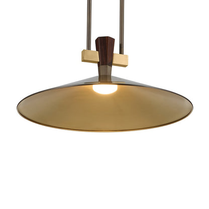 Kichler Tenon 20in 1-Light LED Pendant | Industrial Lacquered Bronze Brass | Kitchen Island & Dining Room | 8.5 in H | Model 52832LBZLED