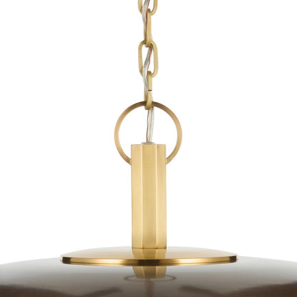 Kichler Kurio 22in 1-Light Pendant | Industrial Lacquered Bronze and Etched Opal Glass | Kitchen Island | 12.5 in H | Model 52835LBZ