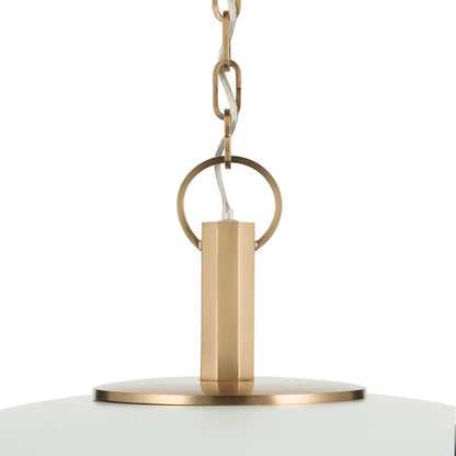Kichler Kurio 22in 1-Light Pendant | Modern/Contemporary White and Etched Opal Glass | Dining Room & Living Room | 12.5 in H | Model 52835WH