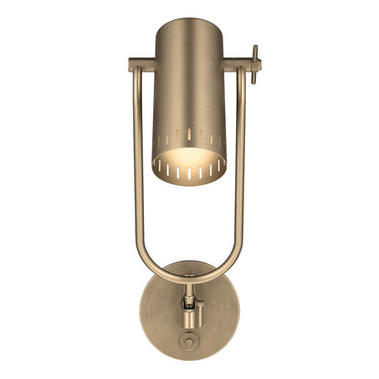 Kichler Ruehl 15in 1-Light Swing Arm Wall Sconce | Modern Champagne Bronze Steel | Bedroom & Living Room Reading Light | Model 52841CPZ
