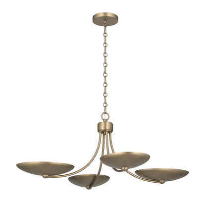 Kichler Palmela 32in 4-Light XL Convertible Chandelier | Modern Champagne Bronze Steel | Dining Room & Living Room | 12.5 in H | Model 52854CPZ
