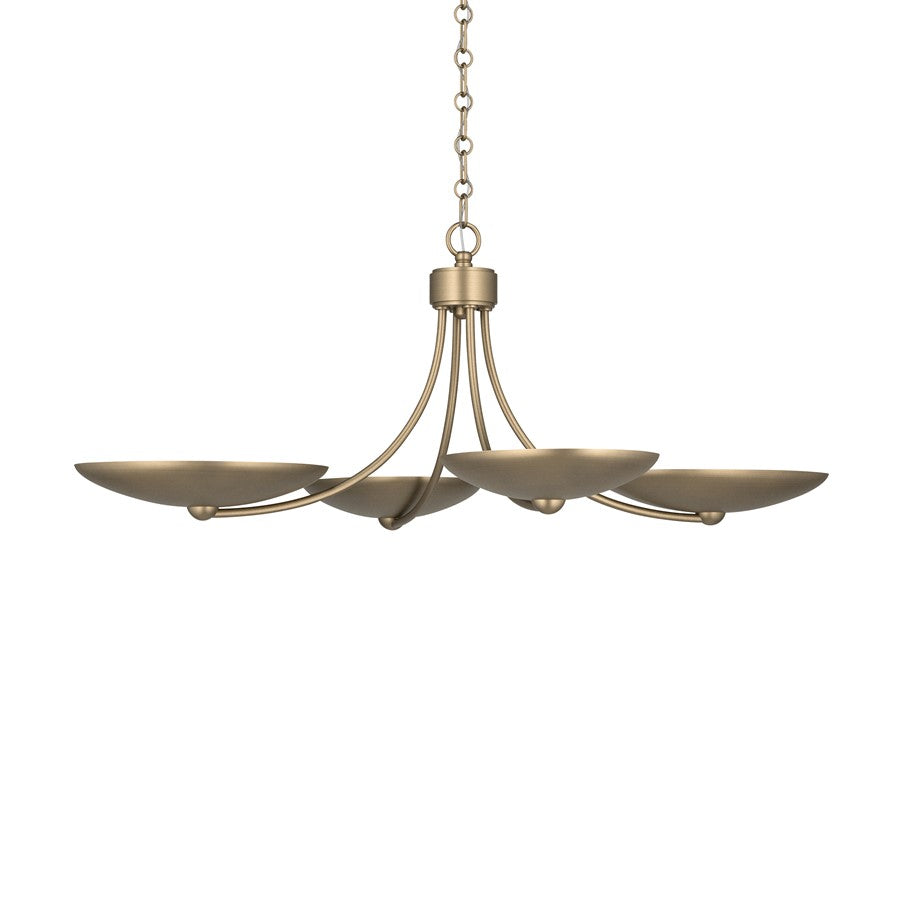Kichler Palmela 32in 4-Light XL Convertible Chandelier | Modern Champagne Bronze Steel | Dining Room & Living Room | 12.5 in H | Model 52854CPZ