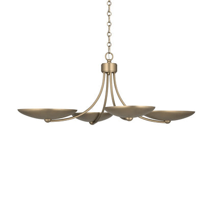 Kichler Palmela 32in 4-Light XL Convertible Chandelier | Modern Champagne Bronze Steel | Dining Room & Living Room | 12.5 in H | Model 52854CPZ