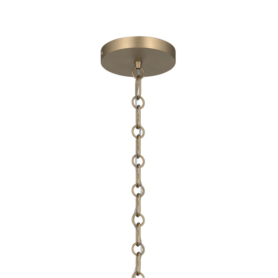 Kichler Palmela 32in 4-Light XL Convertible Chandelier | Modern Champagne Bronze and Black Metal Shades | Dining Room & Living | Model 52854CPZBK