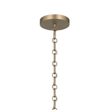 Kichler Palmela 32in 4-Light XL Convertible Chandelier | Modern Champagne Bronze and Black Metal Shades | Dining Room & Living | Model 52854CPZBK