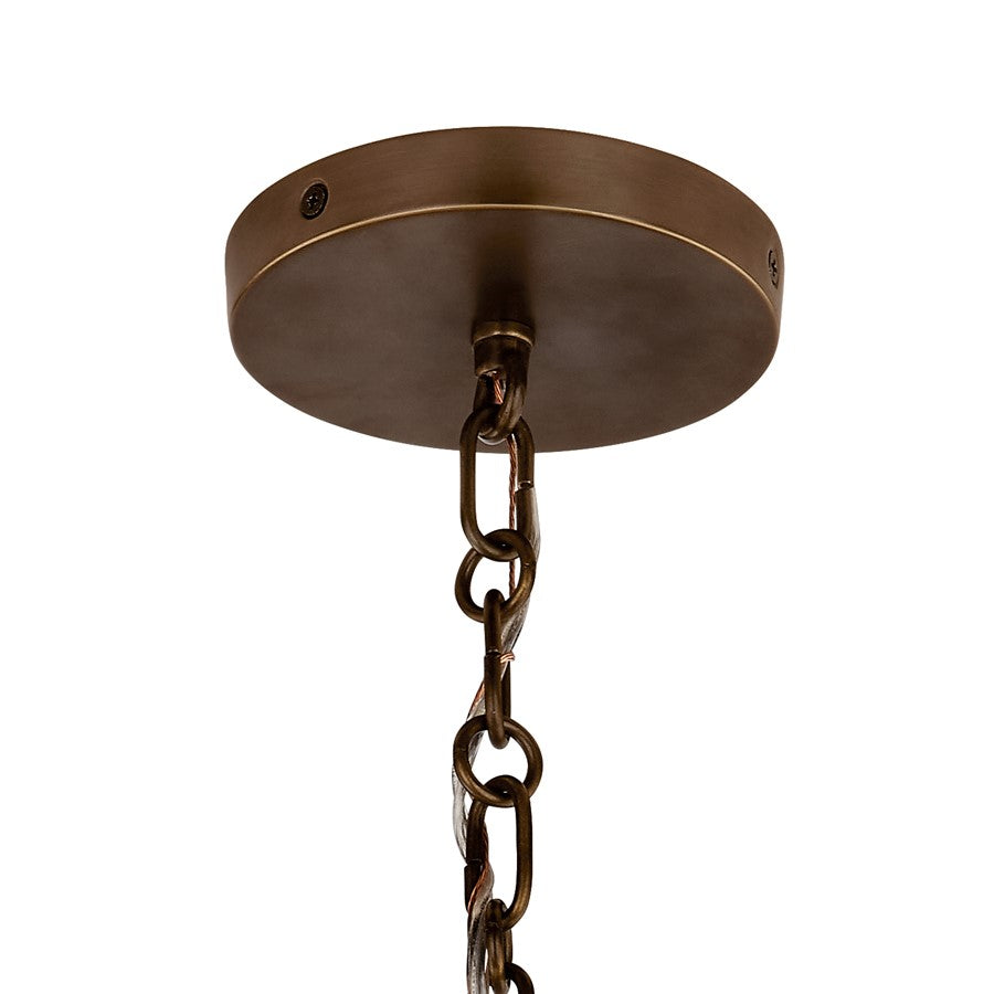 Kichler Palmela 32in 4-Light XL Convertible Chandelier | Modern Lacquered Brass and Metal Shade | Living Room & Dining Room | Model 52854LBRLBZ