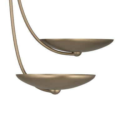 Kichler Palmela 32in 4-Light Chandelier | Modern Champagne Bronze Steel | Dining Room & Living Room | 30.5 in H | Model 52855CPZ