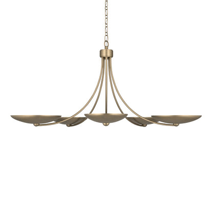 Kichler Palmela 40in 5-Light Chandelier | Modern Champagne Bronze Steel | Dining Room & Living Room | 18 in H | Model 52856CPZ