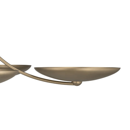 Kichler Palmela 40in 5-Light Chandelier | Modern Champagne Bronze Steel | Dining Room & Living Room | 18 in H | Model 52856CPZ