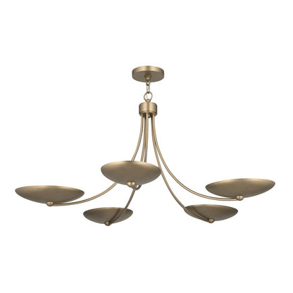 Kichler Palmela 40in 5-Light Chandelier | Modern Champagne Bronze Steel | Dining Room & Living Room | 18 in H | Model 52856CPZ
