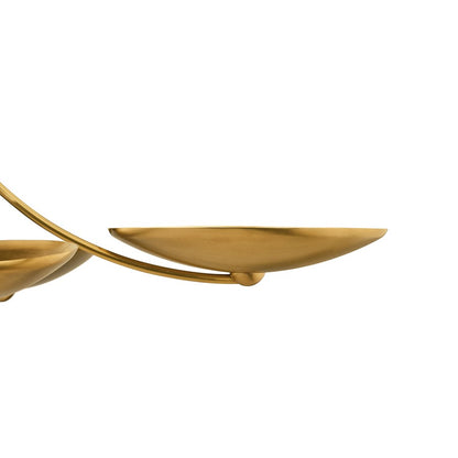 Kichler Palmela 40in 5-Light Chandelier | Modern Lacquered Brass Metal | Dining Room & Living Room | 40 x 40 x 18 in | Model 52856LBR