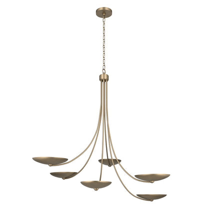 Kichler Palmela 45.75in 6-Light XL Chandelier | Modern Champagne Bronze Steel | Dining Room & Living Room | 39.5 in H | Model 52857CPZ