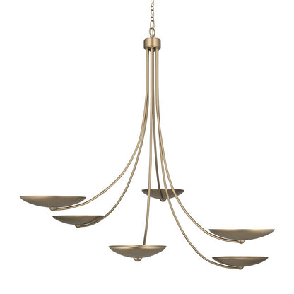 Kichler Palmela 45.75in 6-Light XL Chandelier | Modern Champagne Bronze Steel | Dining Room & Living Room | 39.5 in H | Model 52857CPZ