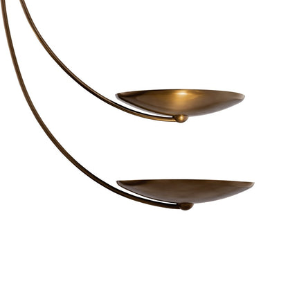 Kichler Palmela 46in 6-Light XL Chandelier | Modern Lacquered Brass and Metal Shade | Dining Room & Foyer | 39.5in H | Model 52857LBRLBZ