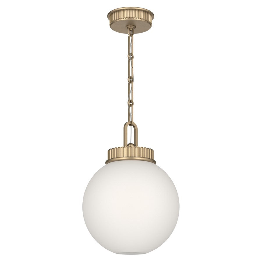 Kichler Andorra 11in 1-Light Pendant | Traditional Champagne Bronze Steel Globe | Kitchen Island & Dining Room | 15in H | Model 52866CPZ