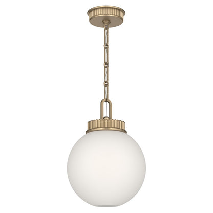 Kichler Andorra 11in 1-Light Pendant | Traditional Champagne Bronze Steel Globe | Kitchen Island & Dining Room | 15in H | Model 52866CPZ