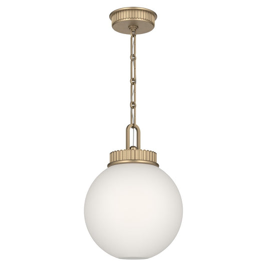 Kichler Andorra 11in 1-Light Pendant | Traditional Champagne Bronze Steel Globe | Kitchen Island & Dining Room | 15in H | Model 52866CPZ