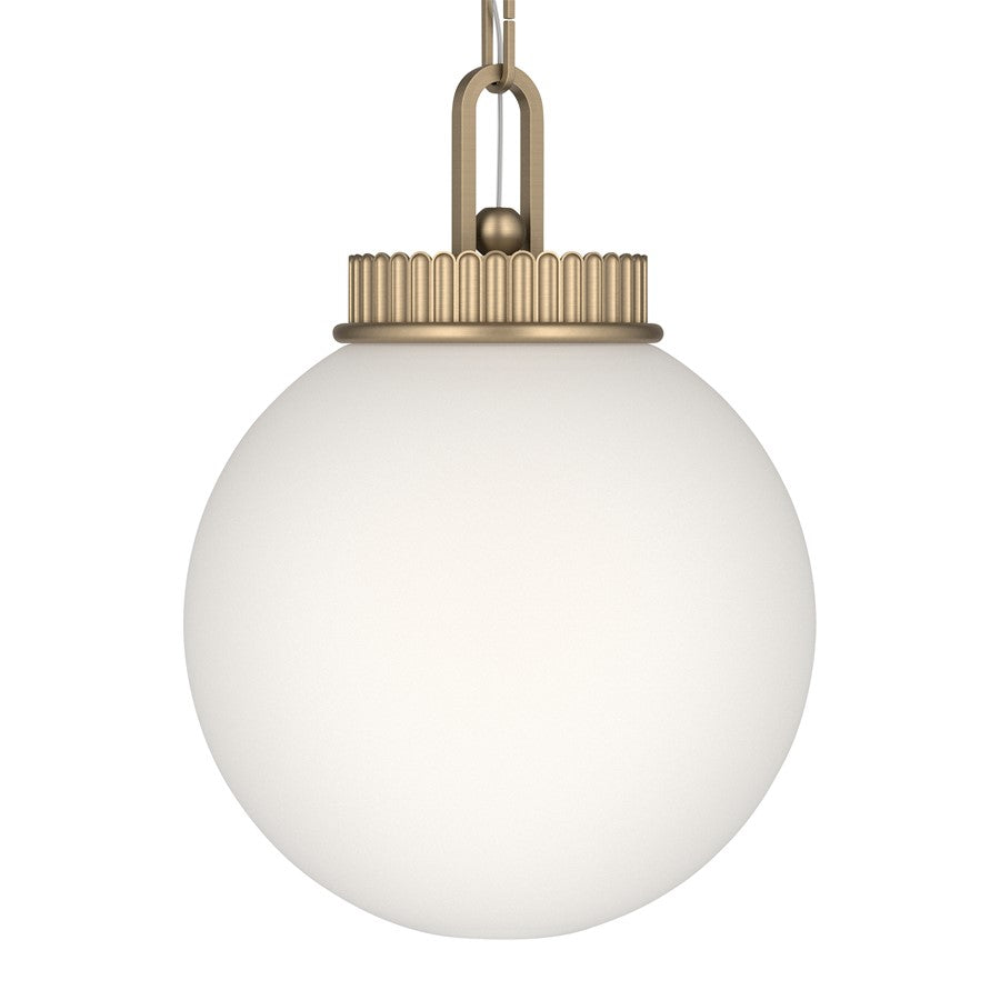Kichler Andorra 11in 1-Light Pendant | Traditional Champagne Bronze Steel Globe | Kitchen Island & Dining Room | 15in H | Model 52866CPZ