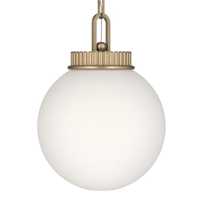 Kichler Andorra 11in 1-Light Pendant | Traditional Champagne Bronze Steel Globe | Kitchen Island & Dining Room | 15in H | Model 52866CPZ