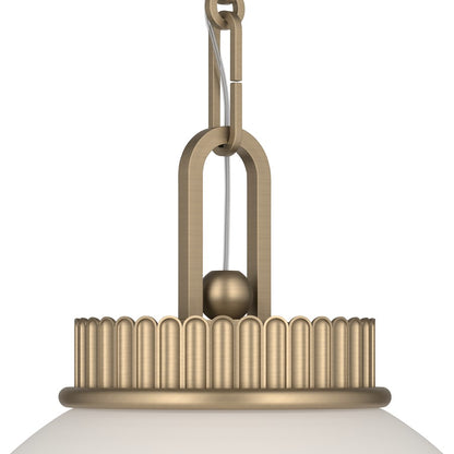 Kichler Andorra 11in 1-Light Pendant | Traditional Champagne Bronze Steel Globe | Kitchen Island & Dining Room | 15in H | Model 52866CPZ