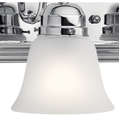 Kichler 3-Light Bathroom Vanity Light | Traditional Chrome Finish | Bathroom Vanity & Powder Room | 24 x 8 x 8 in | Model 5337CHS